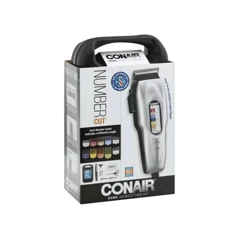 Conair Number Cut 20 piece Clippers Men Trimmer W/ Color Comb New